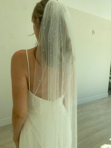 Bridal Classics - Scattered Beads with Beaded Edge Veil